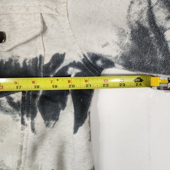 Pol Jacket Womens Small French Terry Tie Dyed Button Down Oversized Y2K Grunge - Picture 9 of 10